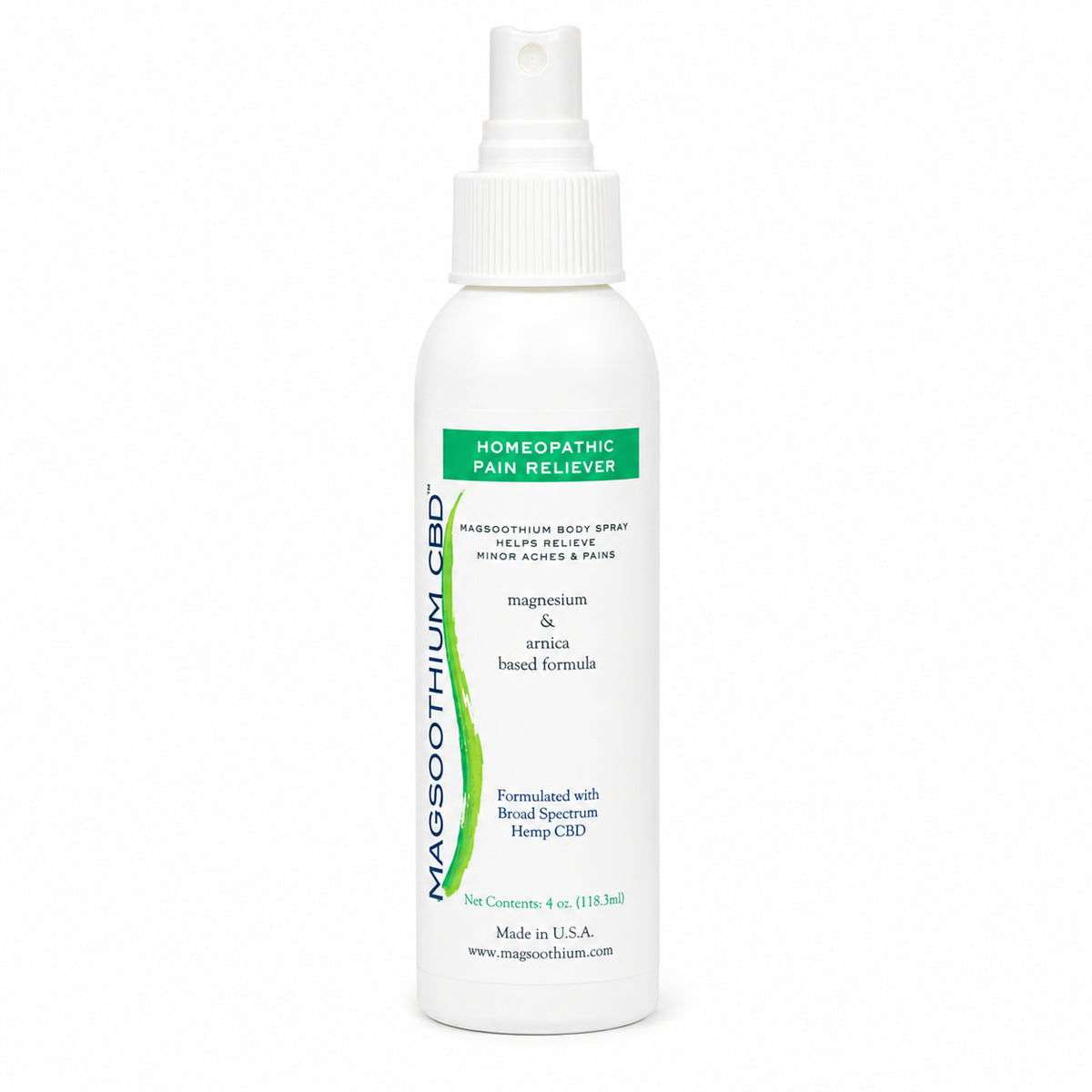 Magsoothium Original Magnesium & Arnica Recovery Spray with CBD, 4 oz