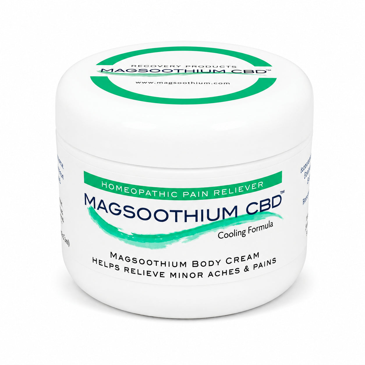 Magsoothium Original Magnesium & Arnica Cooling Cream with CBD, 4 oz